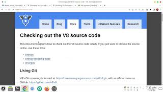 How to compile v8 js and wasm runtime