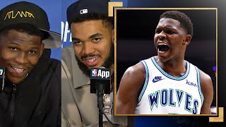 "This Is Timberwolves Basketball"- Anthony Edwards & KAT Talk Comeback, Pay Homage To KG & More! 🔥