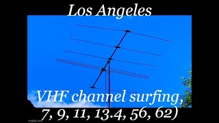 VHF channel surfing (7, 9, 11, 13.4, 56, 62) Los Angeles January 28 2024