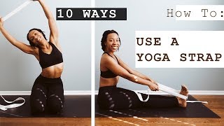 HOW TO: 10 ways to use a YOGA STRAP for BEGINNERS | Tumaz Yoga Strap