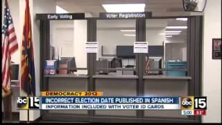 AZ voters given wrong election date?