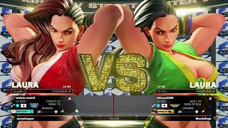 Street fighter V Laura match　みしえ vs. リキゾウ スト5ラウンジ