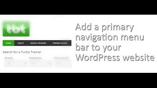 Adding a primary navigation menu to WordPress