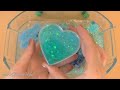 ASMR SLIME  Compilation slime #15 Mixing makeup, glitter, beads.  Relaxing video