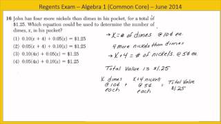 NYS Regents Exam solutions and strategies: June 2014 (Problems 14-17)