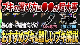 初心者・中級者向け！ブキ選びの極意とおすすめ&高難易度な前線ブキを解説【スプラトゥーン3】【初心者必見】【 アプデ /   最強武器 / 環境武器 / シューター / 武器選び / 持ち替え 】