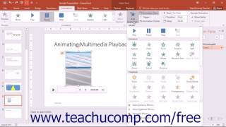 PowerPoint 2016 Tutorial Animating Multimedia Playback Microsoft Training