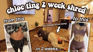 IM TRYING THE CHLOE TING 2 WEEK SHRED *watch me get abs in 2 weeks*