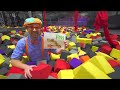 Blippi Rides a Rollercoaster at The Theme Park  Amusement Park for Children  Explore With Blippi