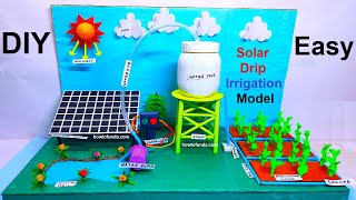 solar energy/power drip irrigation systems model making - eco friendly  - howtofunda - solar panel