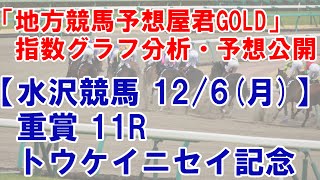 12/6(月) 水沢競馬  11R トウケイニセイ記念-最後に能力偏差値公開【地方競馬 指数グラフ・予想・攻略】