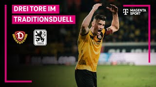 SG Dynamo Dresden – TSV 1860 München, Highlights mit Live-Kommentar | 3. Liga | MAGENTA SPORT