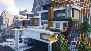 Ultimate Modern Mountain House | Minecraft Timelapse + Tour