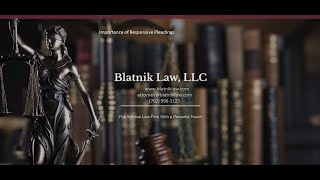 Blatnik Law Discusses Importance of Responsive Pleadings