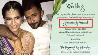 Sonam Kapoor And Anand Ahuja Wedding CARD LEAKED