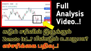 தொடர் சரிவில் Zomato.! என்ன காரணம் அடுத்த support எங்க இருக்கு? | Zomato Full Stock Analysis Tamil