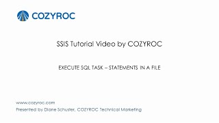 Using Execute SQL Task with Statements from File - SSIS tutorials for Beginners by COZYROC
