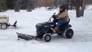 Craftsman LT 1000 snow plowing