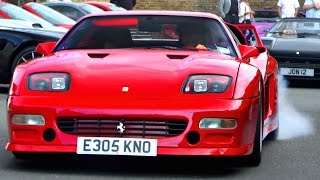 Koenig Ferrari Testarossa - sounds and wheelspins!