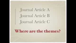 Synthesizing Literature