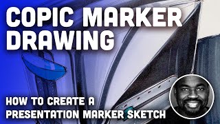 Sketch A Day: Copic Marker Presentation Sketching - How to create an industrial design sketch