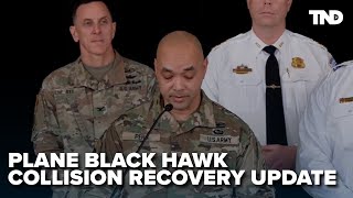 Officials give an update on the recovery operations deadly midair plane-helicopter collision