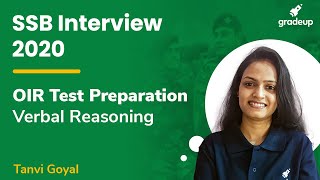 SSB Interview | OIR Test Practice Questions | Verbal Reasoning | SSB Preparation 2020 | Gradeup