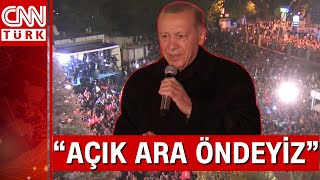 Cumhurbaşkanı Erdoğan'dan balkon konuşması: "Cumhurbaşkanlığının ilk turda biteceğine inanıyoruz"