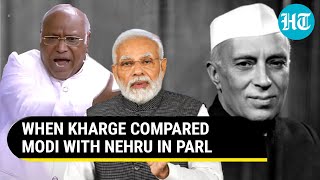 Modi Vs Nehru In Parliament: LoP Kharge Draws Parallels Between Two PMs | Watch