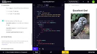 Your First React Component - Learn ReactJS: Part I - Codecademy