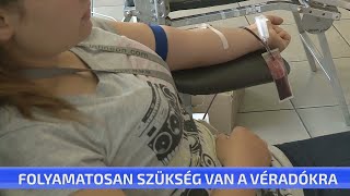 Folyamatosan szükség van a véradókra