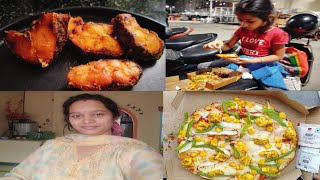 ପଖାଳ ସବୁ ଓଡ଼ିଆ ଙ୍କ emotion😋Street Style Extra Cheese Burst Pizza🍕#pujarineesahooodiavlogs#sundayvlog