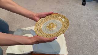 Hermes Mosaique Plate Gold