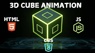 3D Spinning Cube Animation | Interactive HTML CSS JavaScript Tutorial
