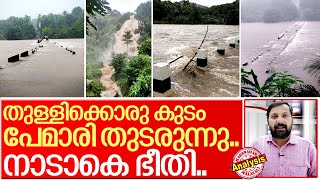 പേമാരിയില്‍ വിറങ്ങലിച്ച് കേരളം I Heavy rainfall continue in kerala