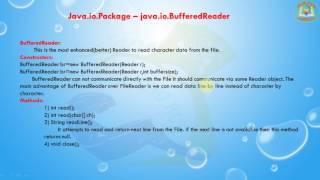 Lesson - 5 : java.io Package - BufferedReader Class in Java Programming Language