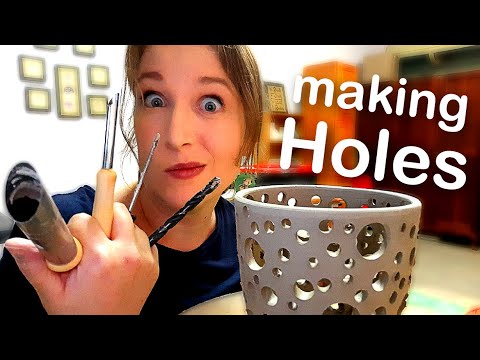 How To Make Holes & What TOOLS To Use - Pottery - YouTube