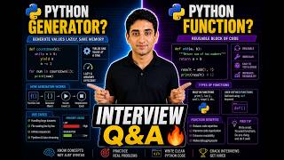 Python Generator & Python function Data Science & Analytics Interview Questions and Answers | Part 6