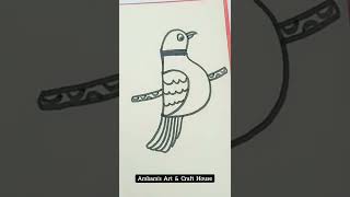 🔴 Draw Bird Using Numbers 🐦| Easy Drawing | Figure Drawing #shorts #ytshorts #drawing