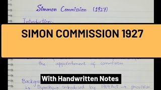 Simon Commission 1927||Recommendations of Simon Commission|| Pre Partition History | #csspms