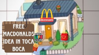 Free McDonald's idea!! 🍕🍔🍟🍗 in Toca Boca