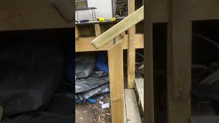 Making handrail for steps - hidden dowel (Part 42 - decking construction)