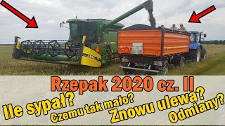 Żniwa 2020 | Rzepak Cz.II | Zobacz ile sypał! | Czemu tak mało? |Czy Boguś zadowolony? | Odmiany