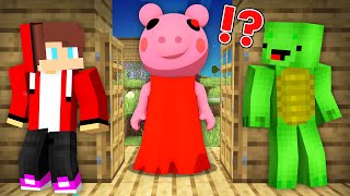Don't Open Door to Scary Piggy Roblox vs JJ and Mikey's Security House in Minecraft - Mazien