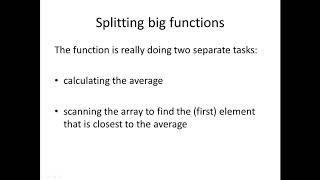 Refactoring with functions