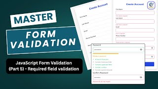 Show Required Fields | Regex Validation | JavaScript Form Validation Part 5 💻