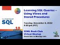 Learning SQL Queries - Using Views and Working with Stored Procedures