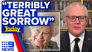Emotional Scott Morrison reflects on Queen's "regal humility" | 9 News Australia
