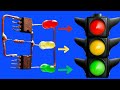 How to Make a 4-Way Traffic Light Circuit Using 555 Timer IC | Simple DIY LED Project
