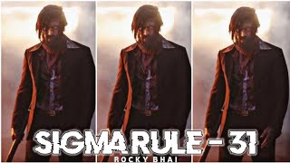 Rocky Bhai - Sigma Rule 31 💖 Rocky Bhai 4k Edit 🔥 Bth Editz #shorts #kgf2